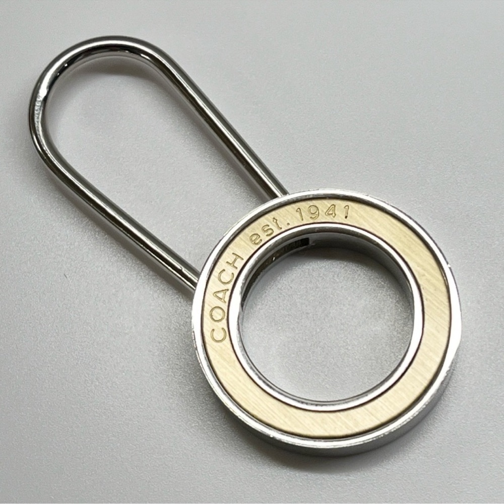 Coach Vintage Pinch Lock Locket Key Fob Purse Charm EUC
